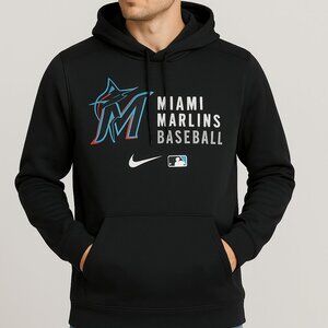 Nike Miami Marlins Dri-Fit Hoodie — Authentic Collection (Men’s Large)